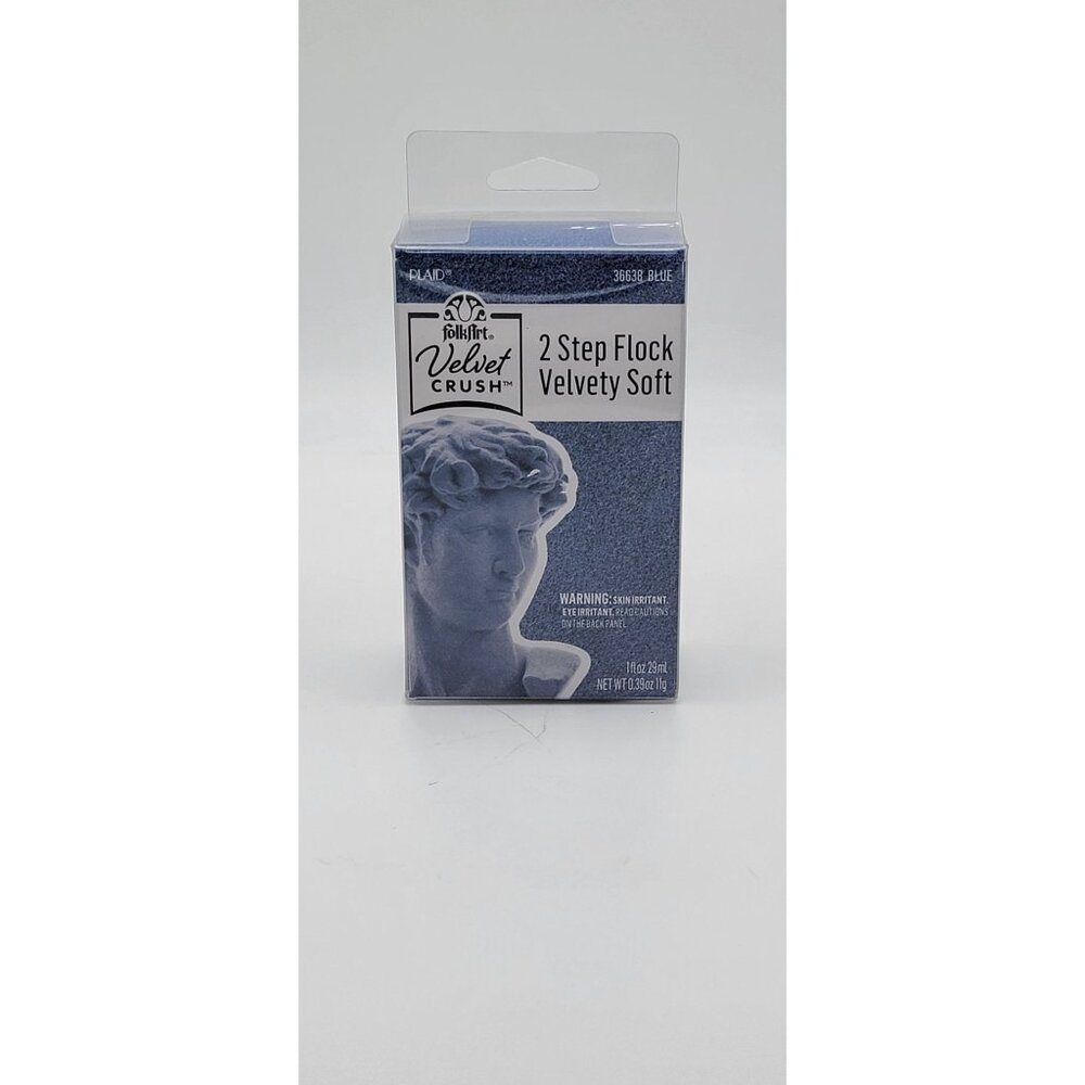 FolkArt Velvet Crush – 2 Step Flock Kit (Blue) – Velvety Soft Texture – New Seal